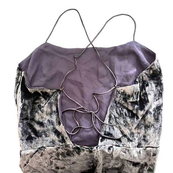 GREY JASON WU Velvet Open Back Maxi Dress NWOT Sz 4 - Picture 7 of 7